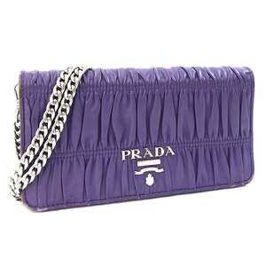 PRADA Purple Leather Shoulder Bag